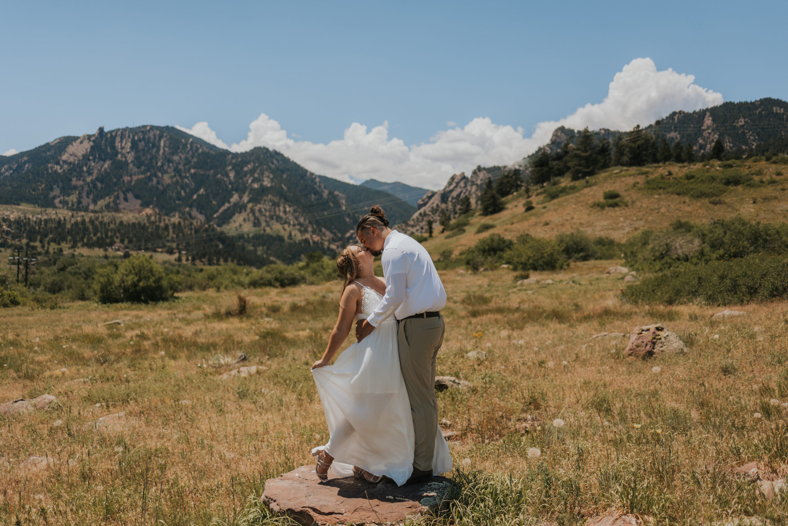 Boulder Colorado Bride and groom Eloping