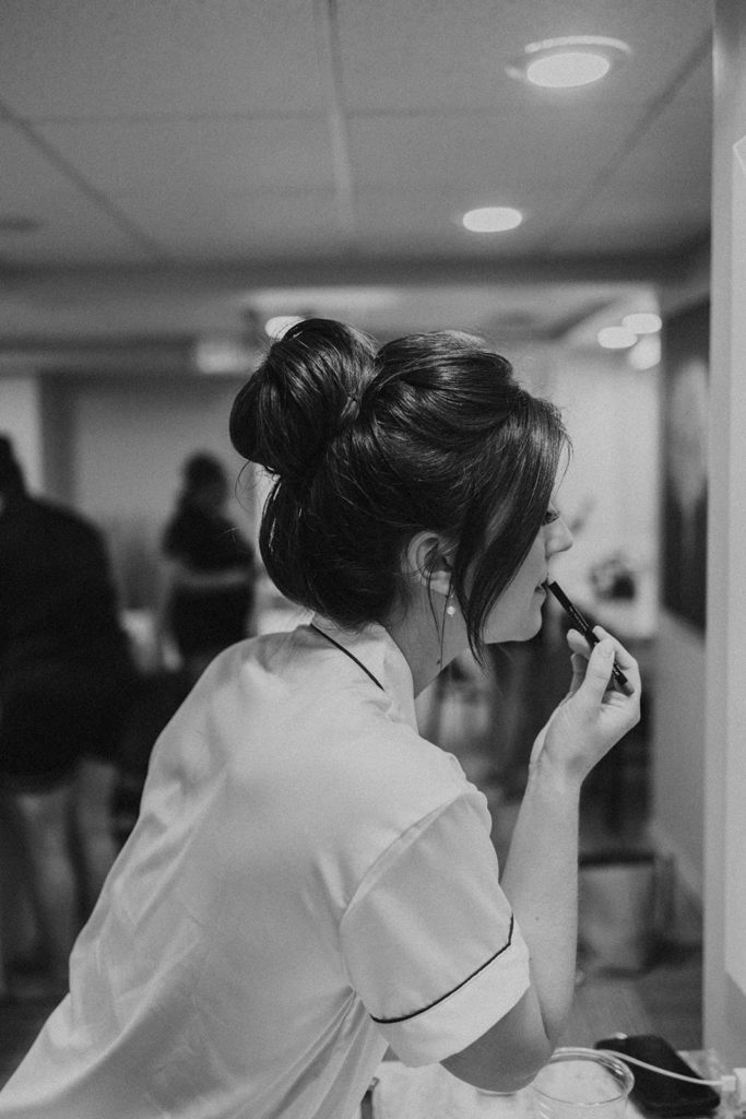 Bride getting ready for Columbia Station, OH Wedding
